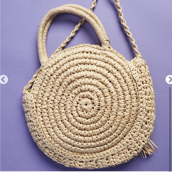 SOLID & STRIPED straw circle bag - Picture 4 of 4